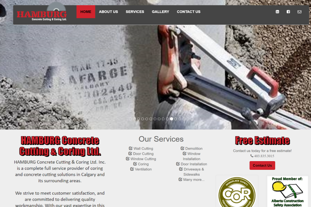 HAMBURG Concrete Cutting & Coring Ltd.